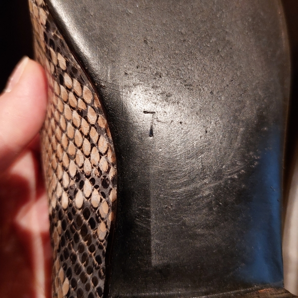 Beautiful Botticelli snake pattern leather shoes size 7 - Picture 7 of 7